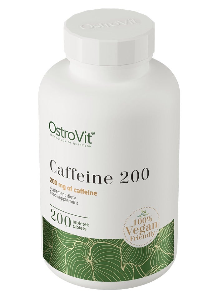 OstroVit Caffeine 200mg, Vege 200 Tablets