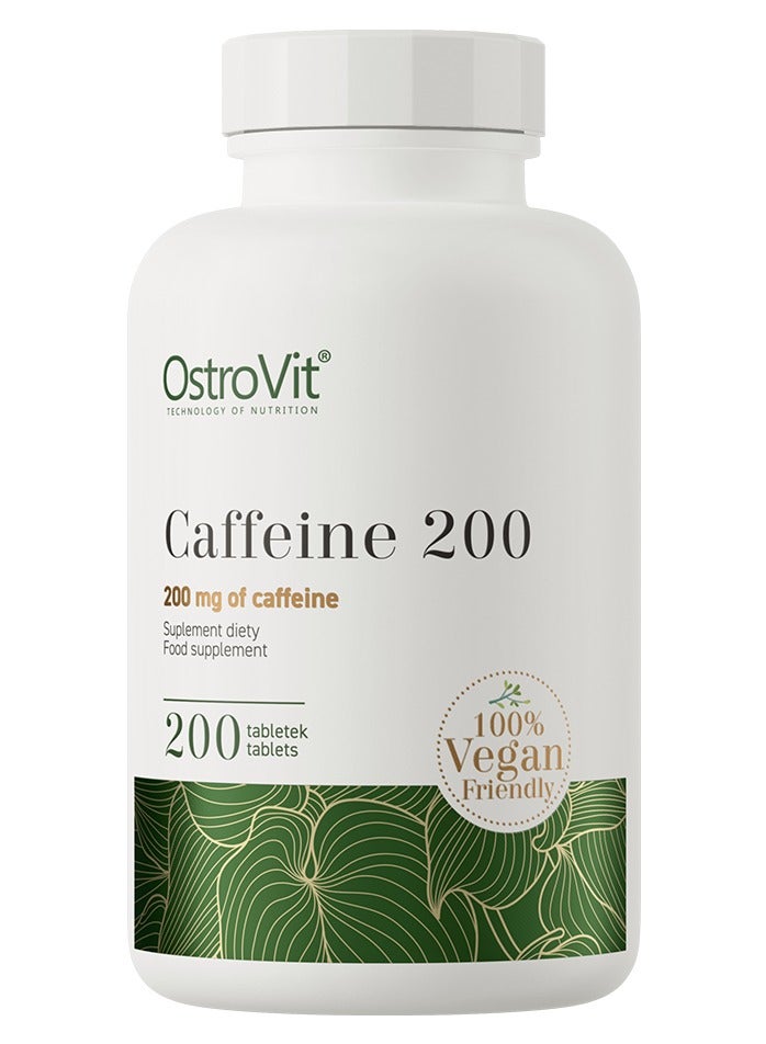 OstroVit Caffeine 200mg, Vege 200 Tablets