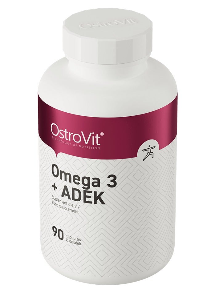 OstroVit Omega3 + ADEK 90 Capsules, 90 Serving