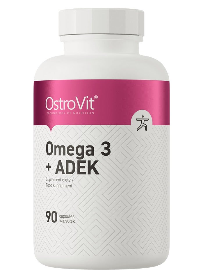 OstroVit Omega3 + ADEK 90 Capsules, 90 Serving