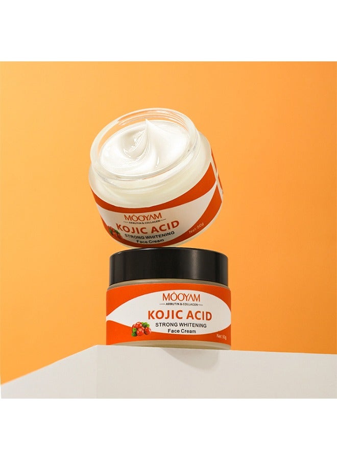 Kojic Acid Whitening Moisturizing Face Cream-Anti acne and Anti aging Brightening ,Anti-Wrinkle Firming,Repair Skin Barrier,Suitable For All Skin Types 50g