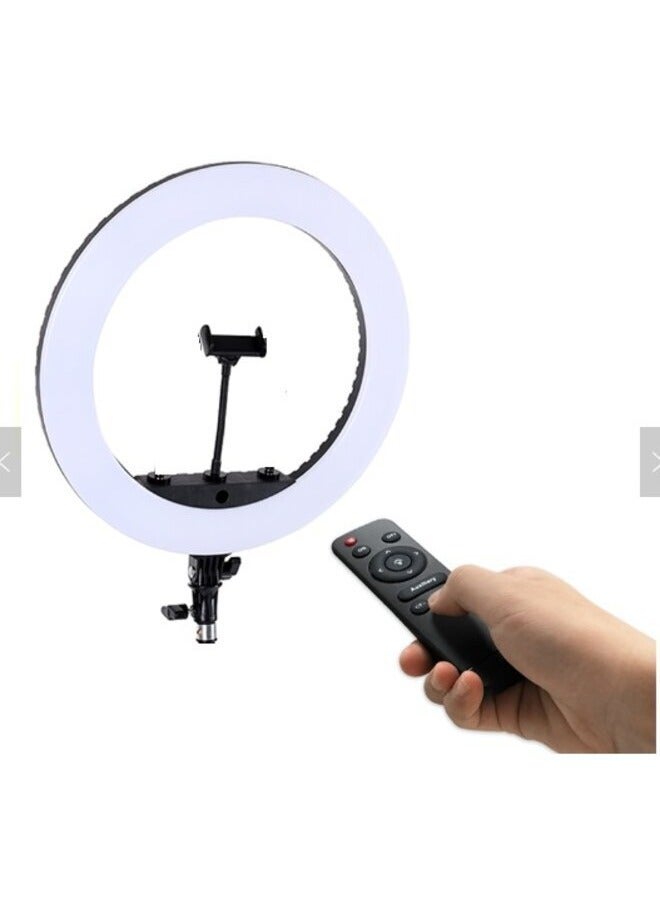 HQ 14N Ring Light Kit with Tripod Stand and Accessories, 18 inches, 55 Watts, 3200K-6000K Adjustable Color Temperature, Phone Holder Included