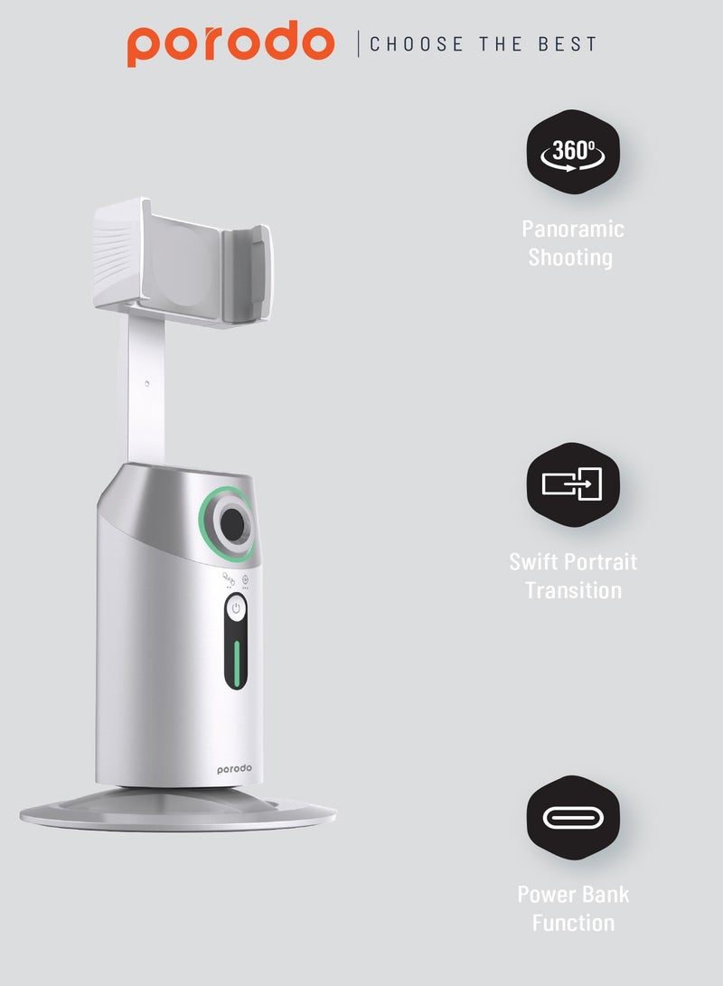 4000 mAh Gimbal With AI Face Tracking Gesture Recognition With Remote Controller White