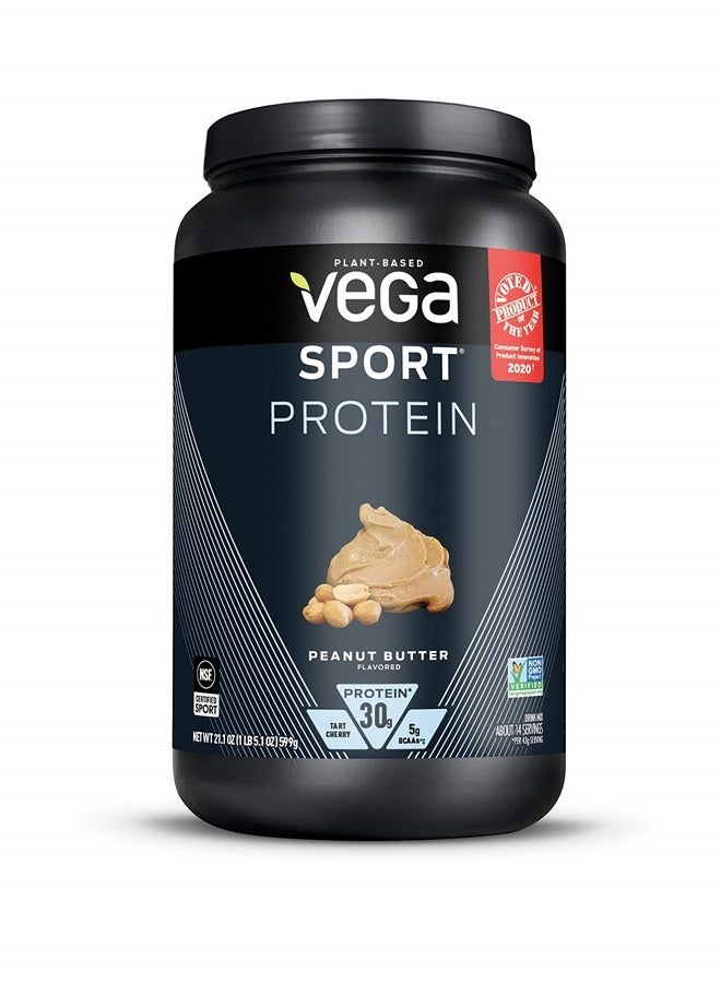 Sport Protein Powder, Plant-Based Vegan Protein Powder (14 Servings) (Peanut Butter)