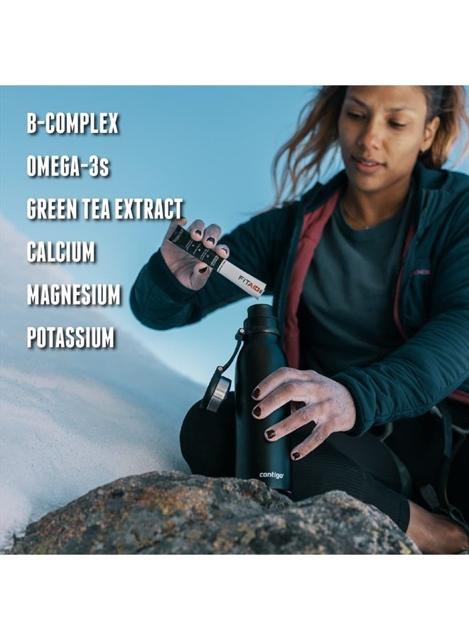 FITAID GO! ZERO SUGAR Recovery + Hydration Packet, W/ BCAAs, Glucosamine, Electrolytes, Omega-3s, 100% Clean, Vegan & Gluten-Free, Naturally Sweetened, 30 Count (Pack of 1)