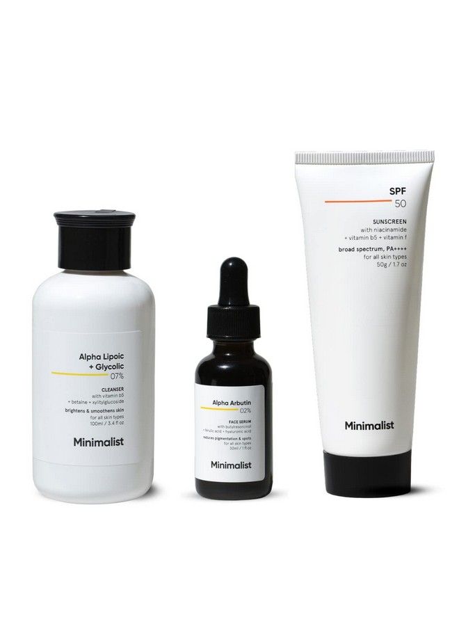 Antipigmentation Kit Skin Care Routine Kit For Unisex Face Wash Serum & Sunscreen Combo 180G