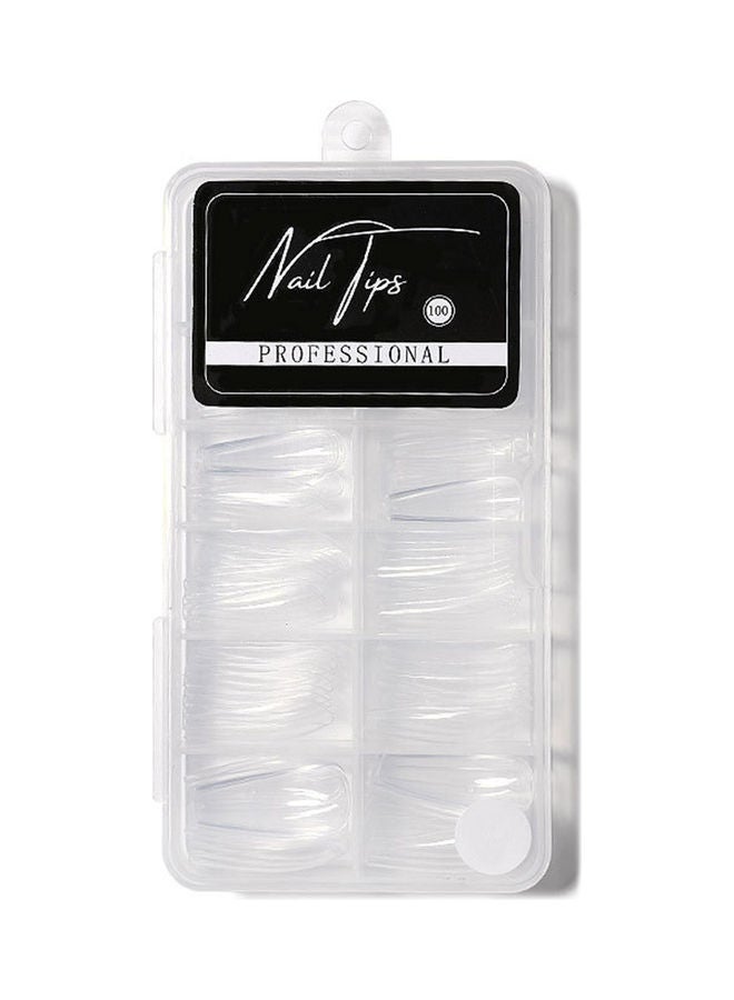 100-Piece Fake Nails Tips Clear