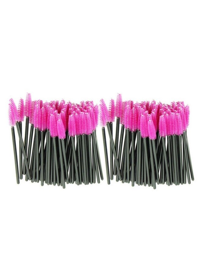 Yeefant 100Pcs Mascara Wands Applicator Spoolers Lash Make Up Brush Pink Synthetic Fiber Oneoff Disposable Eyelash Brush