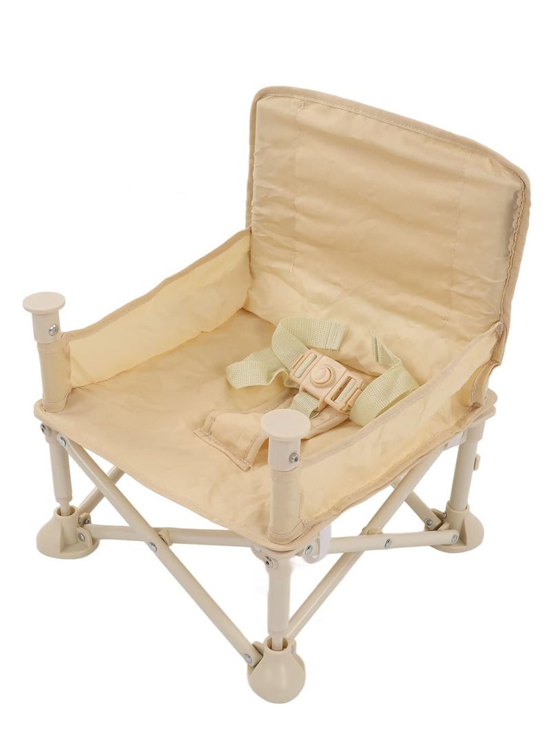 Portable Baby Seat,Beige Baby High Chair , Ideal Booster Seat for Table , Perfect for Babies and Toddlers