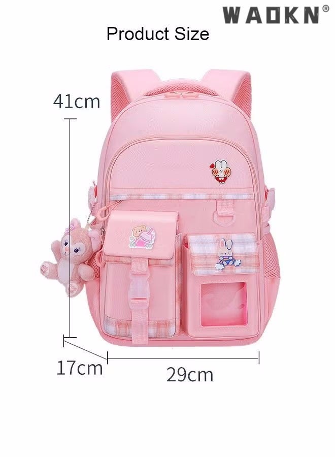 Girls School Backpacks Book Bag with Compartments for Teen Girl Kid Students Elementary School Kids' School Bag Anti Theft Women Casual Daypack