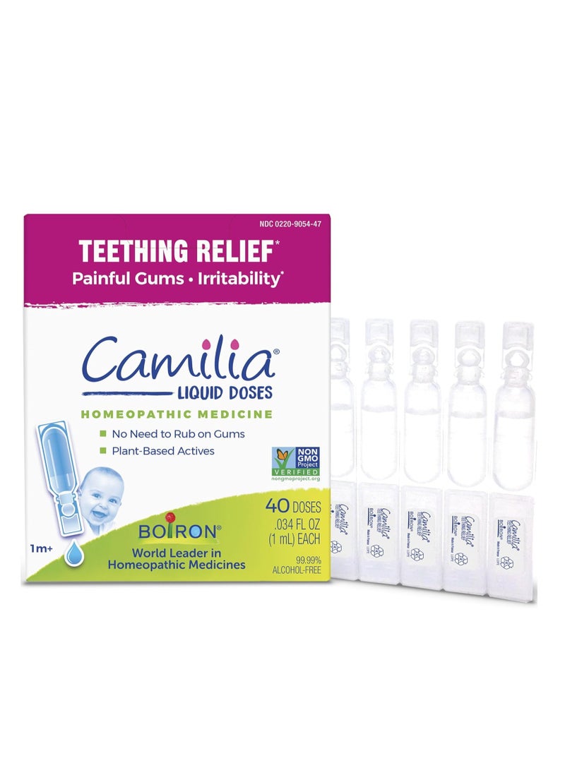 Camilia Teething Drops for Daytime and Nighttime Relief of Painful or Swollen Gums and Irritability in Babies - 30 Count