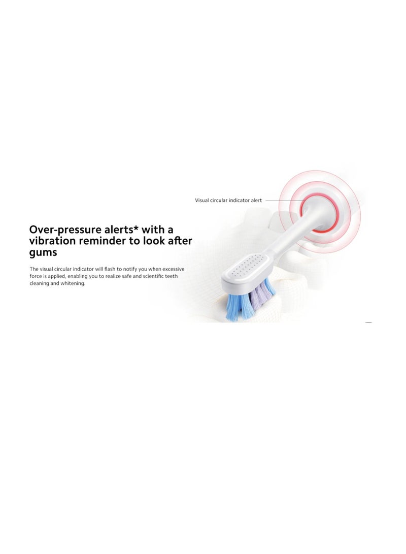 Xiaomi Smart Electric Toothbrush T501 | IPX8 waterproof | 150-day long battery life | Over-pressure alerts | 3 Brush Modes | White