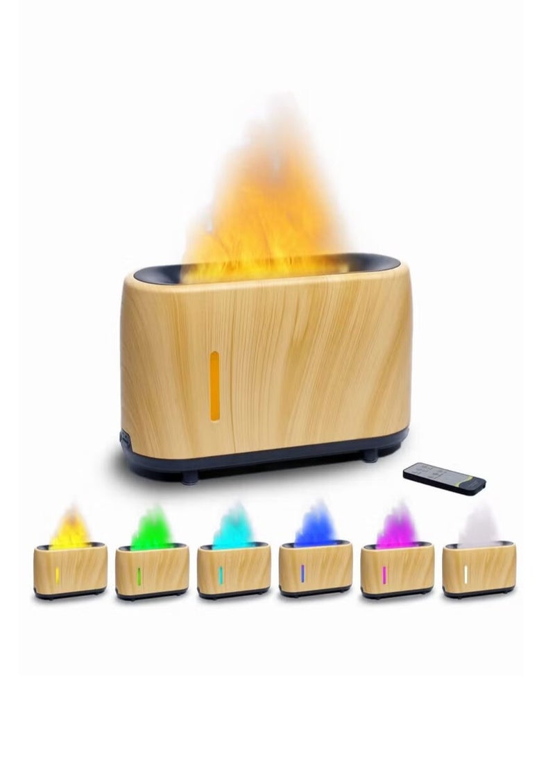 Essential Oil diffuser, Bluetooth Music Flame Aromatherapy Humidifier Diffuser, Durable Long Lasting Fragrance Diffuser, Portable Color Changing Room Diffusers For Home Office, (Brown 2)