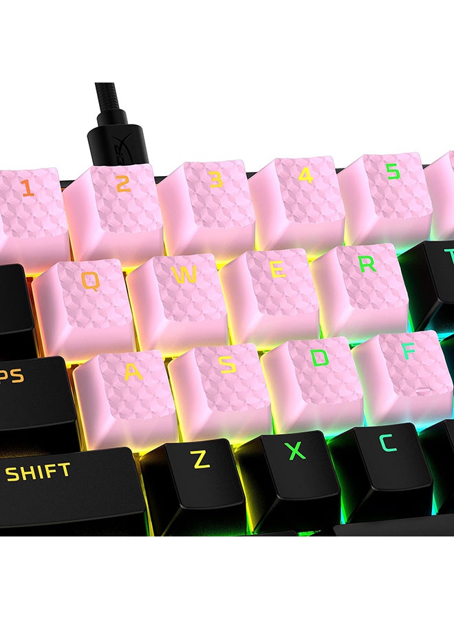 HyperX Rubber Keycaps – Gaming Accessory Kit, 19 Keys, English (US) Layout, Pink