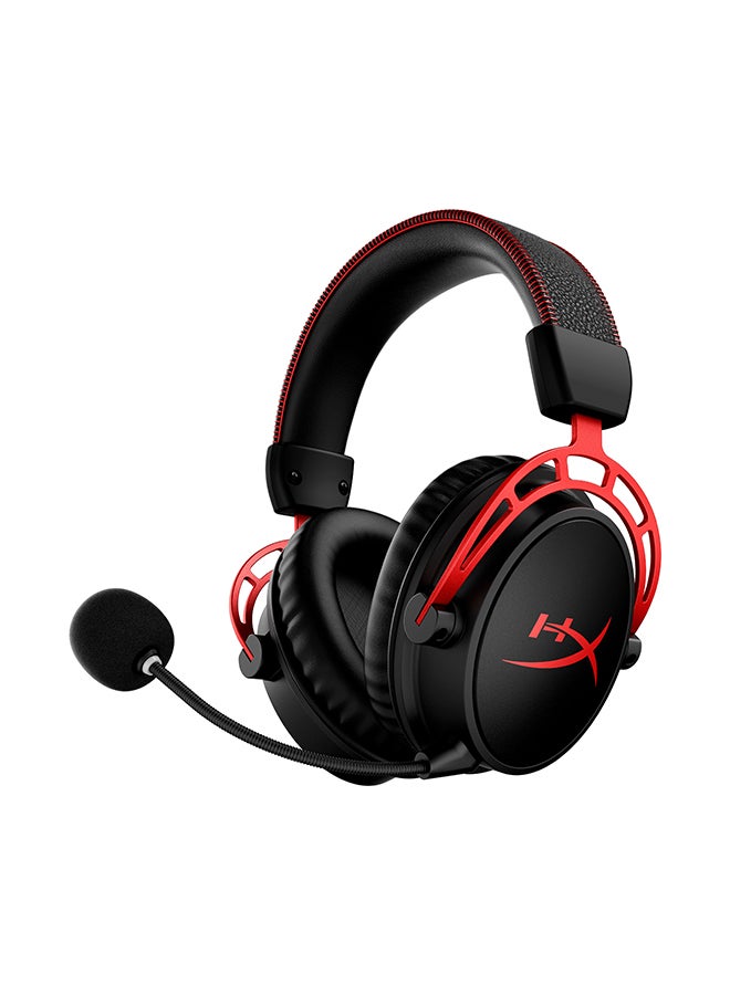 HyperX Cloud Alpha Wireless - Gaming Headset for PC, 300-hour battery life, DTS Headphone:X Spatial Audio, Memory foam, Dual Chamber Drivers, Noise-canceling mic, Durable aluminum frame