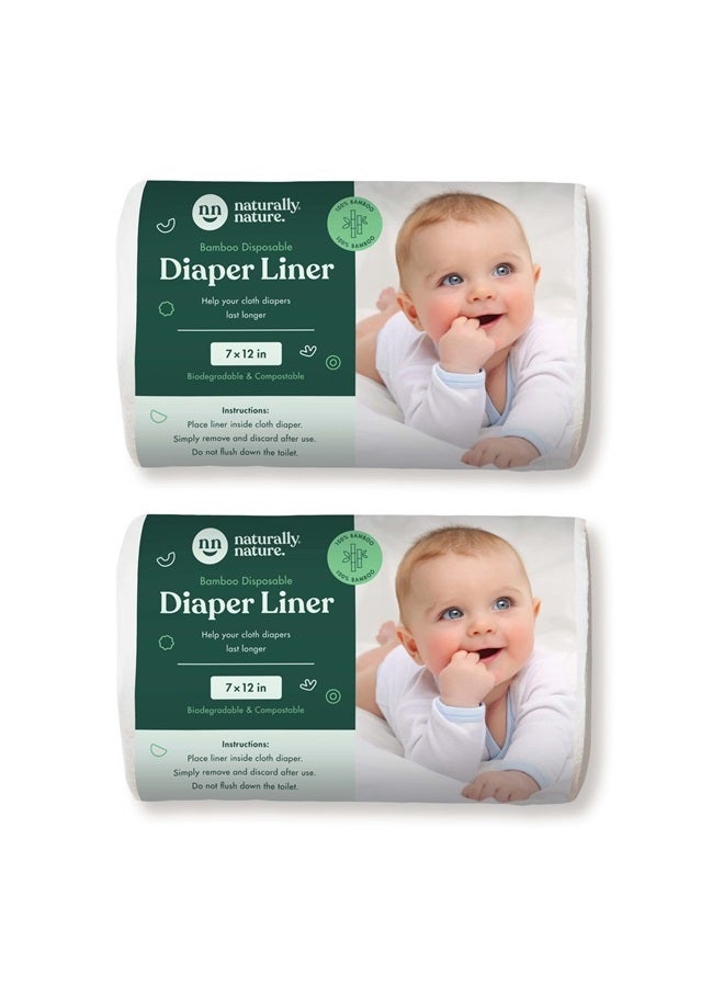 Disposable Cloth Diaper Liners - 200 Count - (2 Rolls, 100 Sheets per Roll)