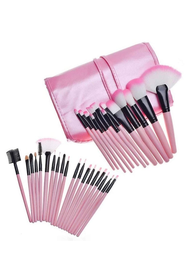 Makeup Brushes, 32 Pieces Professional Sets Make up  Premium Synthetic Foundation Blending Face Powder Blush Eyeshadow Eyeliner Brush Kits with Bag, Pink