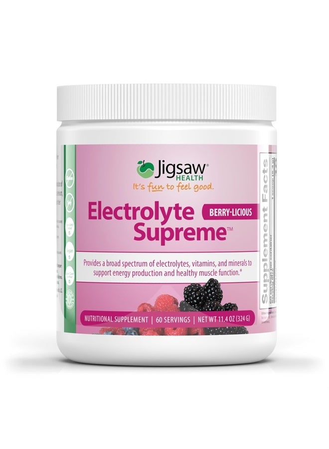 Electrolyte Supreme Jar, Berry Licious, 60 Servings