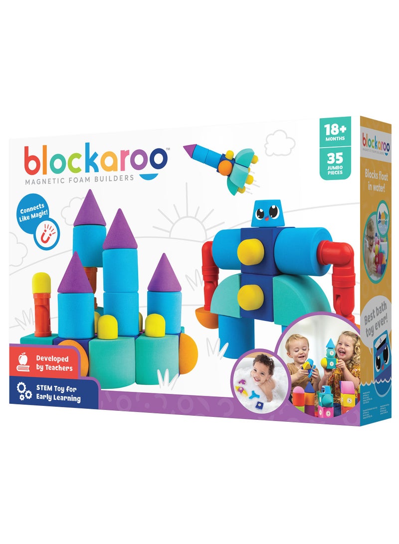 BLOCKAROO MAGNETIC FOAM BLOCKS -LARGE -CASTLE