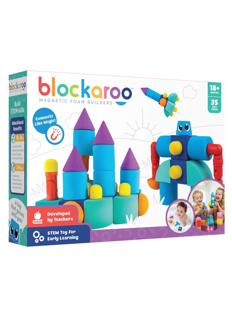BLOCKAROO MAGNETIC FOAM BLOCKS -LARGE -CASTLE