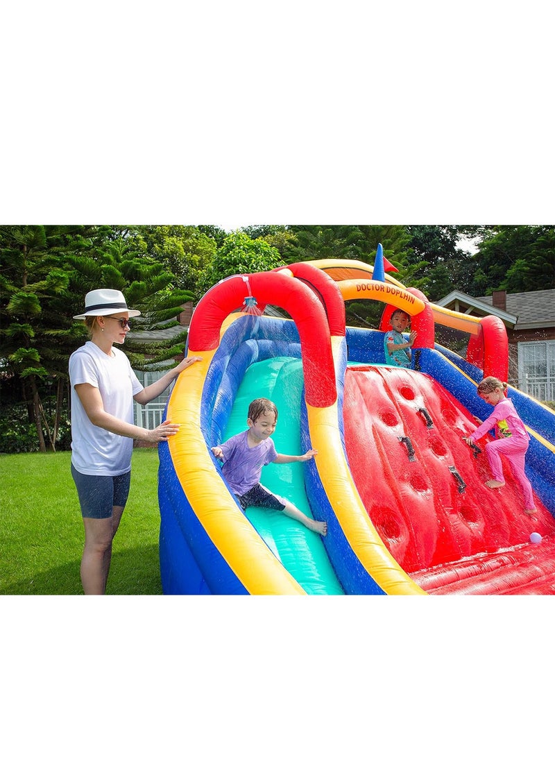 Inflatable Twin Water Slide with bouncer for Kids Outdoor Play