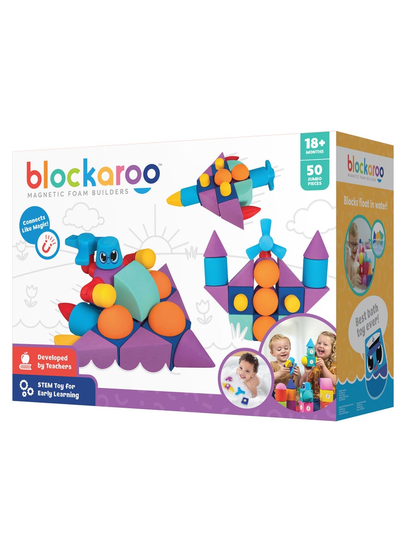 BLOCKAROO MAGNETIC FOAM BLOCKS 50-PIECE BUILDER SET