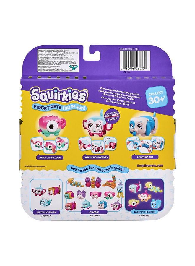 Llp Squirkies S1 3Pk- Metallic Cheeky Pop Monkey