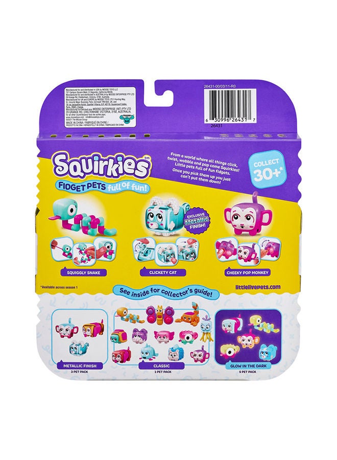 Llp Squirkies S1 3Pk- Metallic Clickety Cat