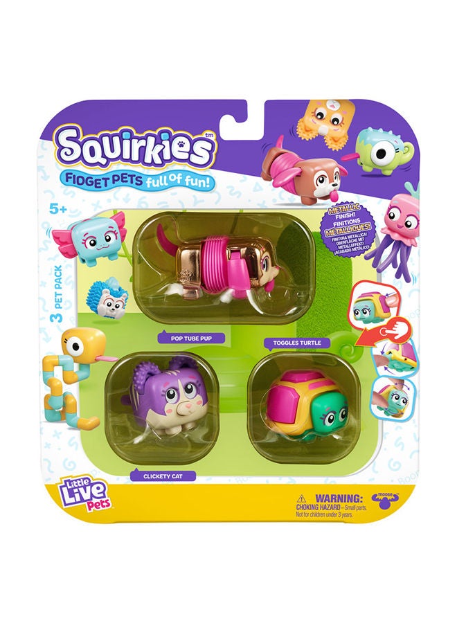 Llp Squirkies S1 3Pk- Metallic Pop Tube Pup