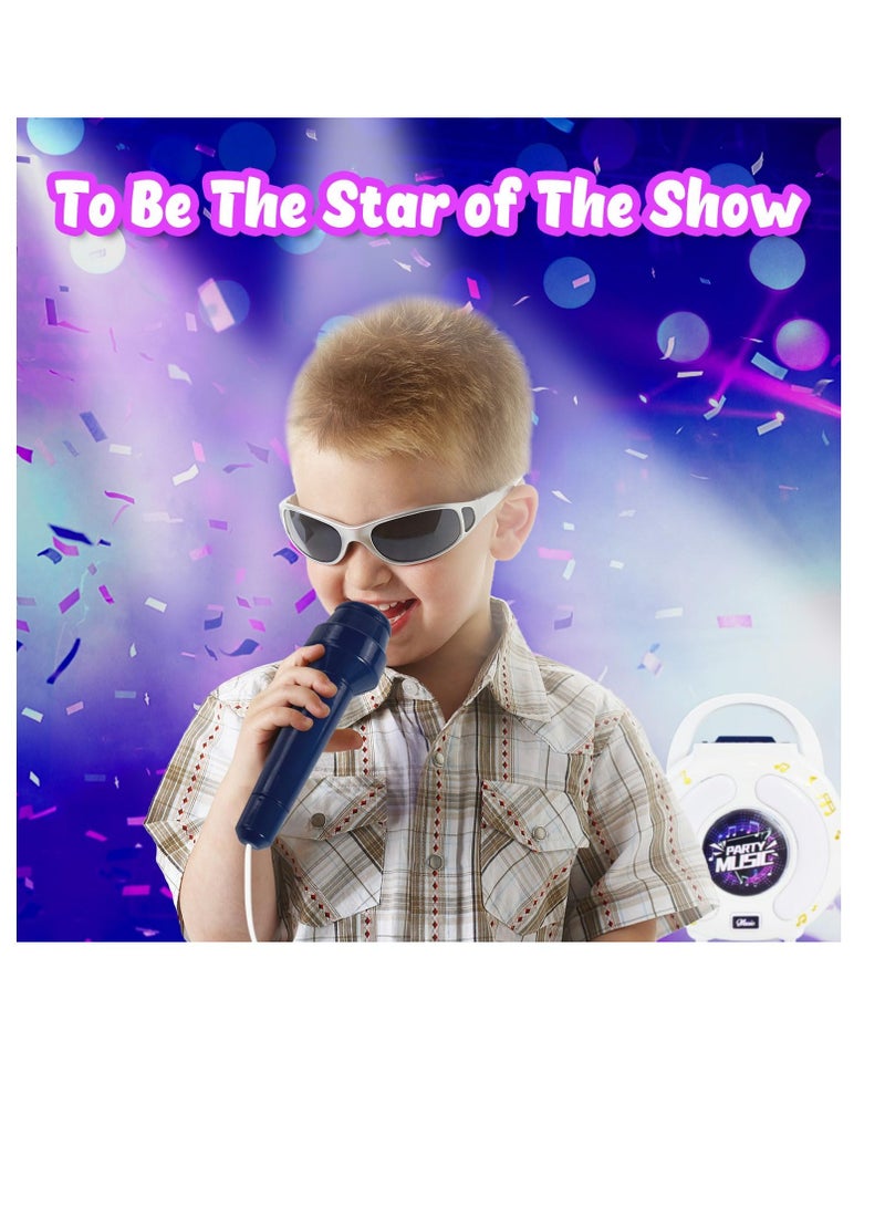 Karaoke Machine for Kids & Adults, with 2 Microphones, Portable Karaoke Machine with LED Light and Voice Changing Effects, Microphones Toy for Age 4-12 Kids Boys Girls Families Birthday Party