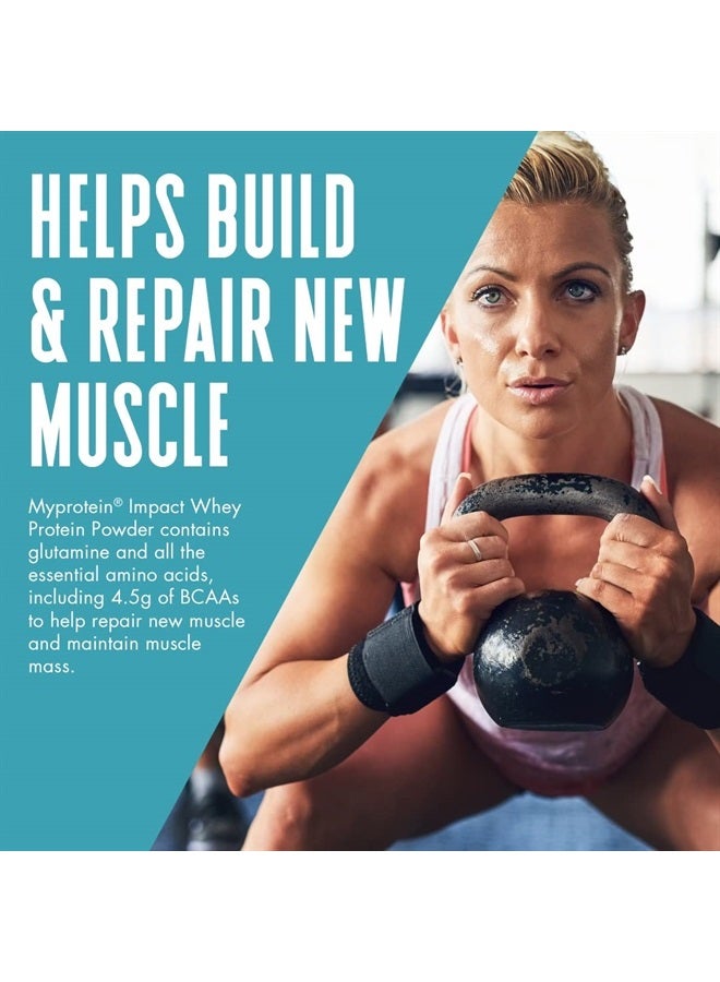 Impact Whey Protein Powder, 2.2 Lbs (33 Servings) Unflavored, 22g Protein & 5g BCAA Per Serving, Protein Shake for Superior Performance, Muscle Strength & Recovery, Gluten Free