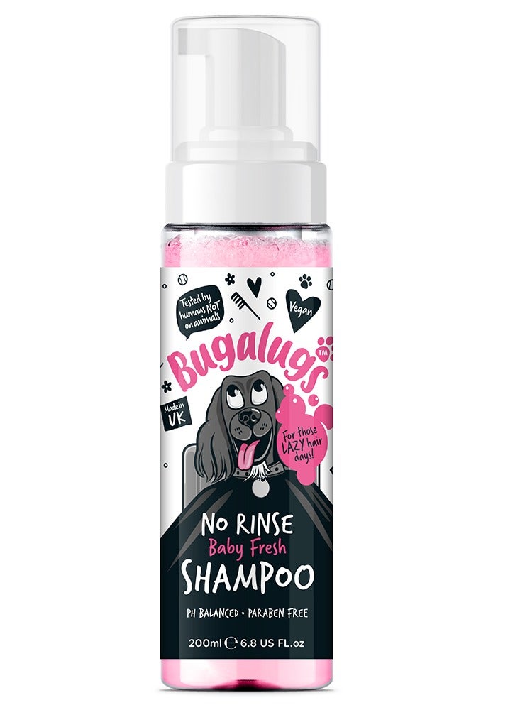 Bugalugs Baby Fresh No Rinse Dog Shampoo 200ml (6.8 Fl Oz)