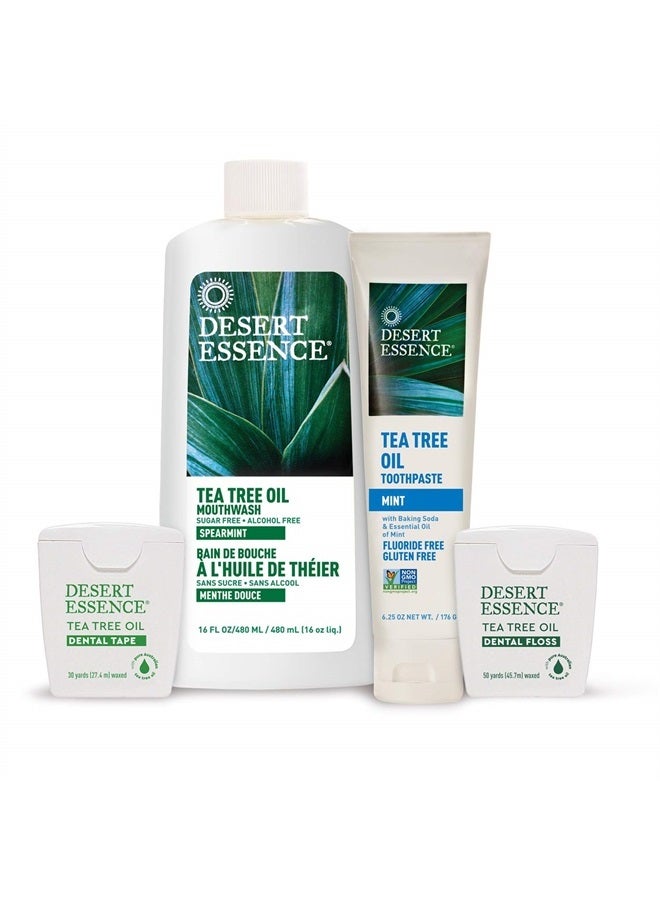 Tea Tree Oil Toothpaste - Mint - 6.25 Oz - Refreshing Taste - Deep Cleans Teeth & Gums - Helps Fight Plaque - Sea Salt - Pure Essential Oil - Baking Soda - Promotes Healthy Mouth