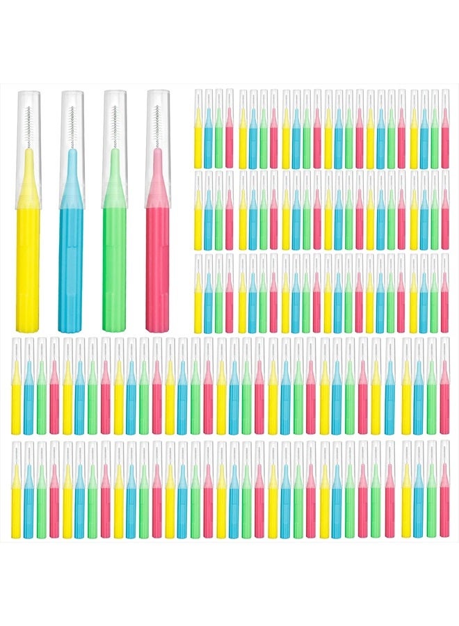 Interdental Brush, Toothpick Flossing Head,Easy Use Tooth Cleaning Tool (144 Count)(2mm/2.3mm/2.5mm/3mm)