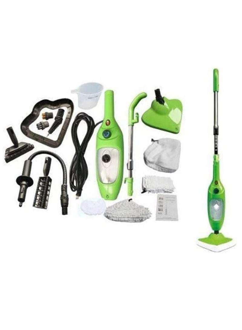 Green Color X5 Basic Mop 5 IN 1 All Purpose Hand Held Steam Cleaner for Home Use with 11 Piece Accessory Kit