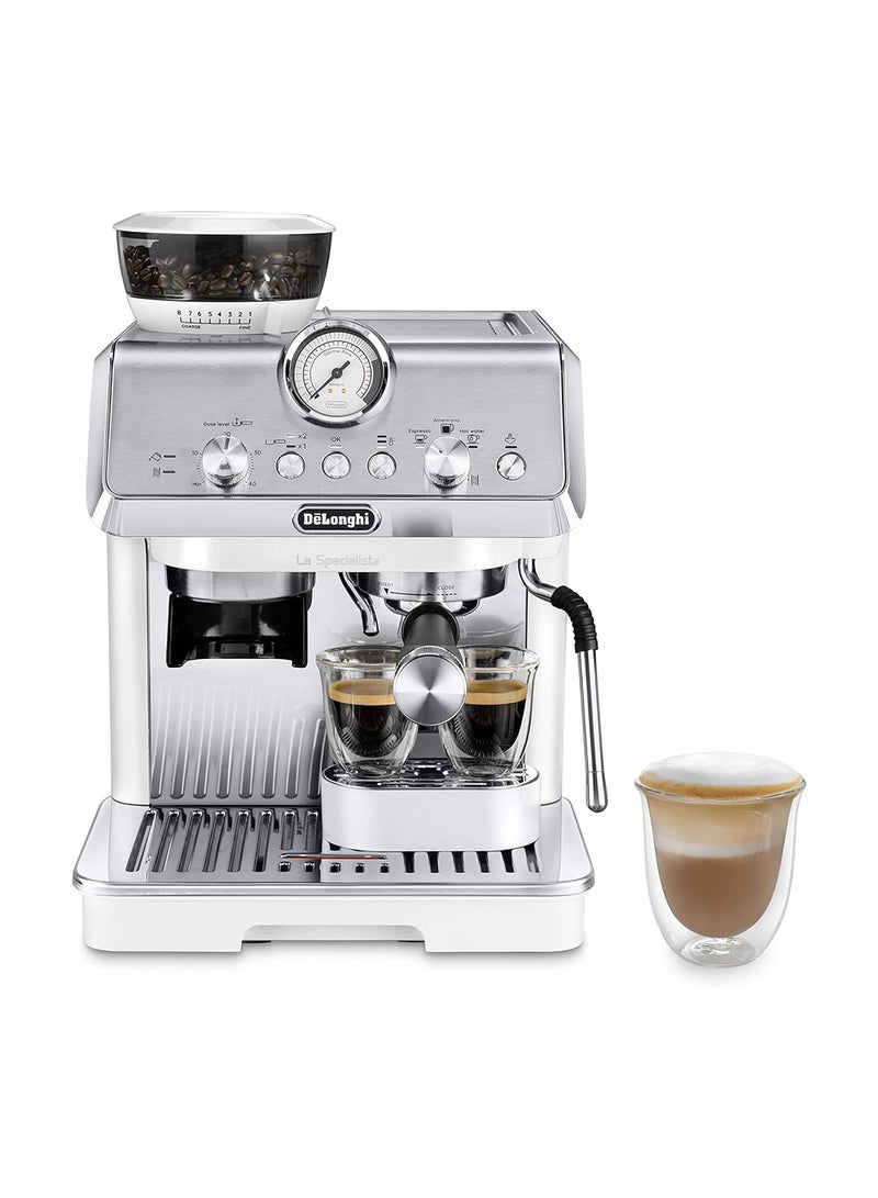 La Specialista Arte Bean To Cup Fully Automatic Coffee Machine With Built In Grinder, Americano, Cappuccino, Latte, Macchiato & Espresso Maker For Home & Office 1.5 L 1550 W ‎EC9155.W Silver