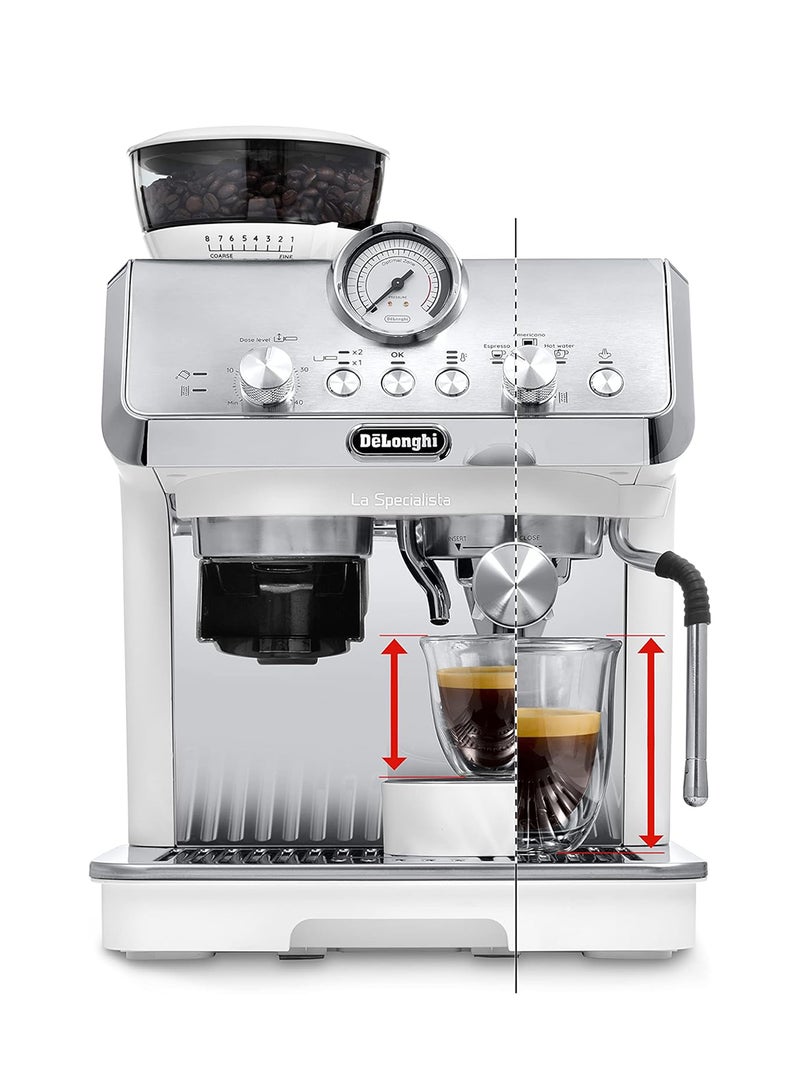 La Specialista Arte Bean To Cup Fully Automatic Coffee Machine With Built In Grinder, Americano, Cappuccino, Latte, Macchiato & Espresso Maker For Home & Office 1.5 L 1550 W ‎EC9155.W Silver