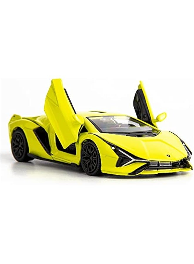 1/36 Scale Compatible for Lamborghini Sián FKP37 Casting Car Model, Zinc Alloy Toy Car for Kids, Pull Back Vehicles Toy Car for Toddlers Kids Boys Girls Gift