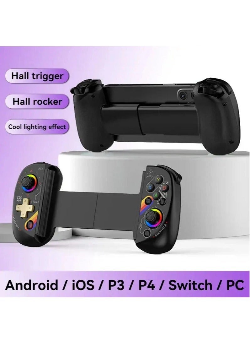 D8 Wireless Telescopic Game Controller Bluetooth-compatible 5.2 Extendable Game Console Joystick For Android iPhone Gamepad (Star Black)
