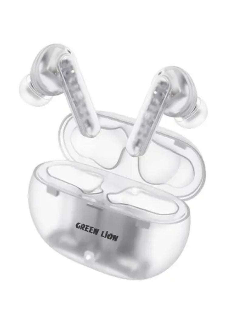 Green Lion Transparent Pro 2 Wireless Earbuds -White