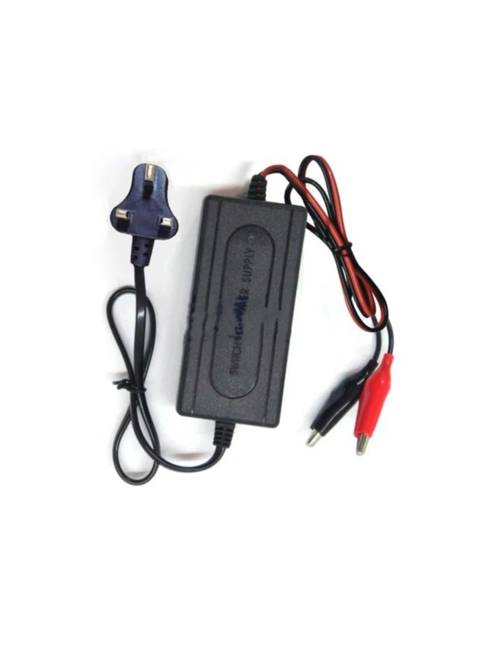 Black Short Circuit Protection Input Voltage: AC100-240V, Output Voltage: DC16V, Output Current: 4A Automatic Battery Charger for kids Cars and Motorcycles