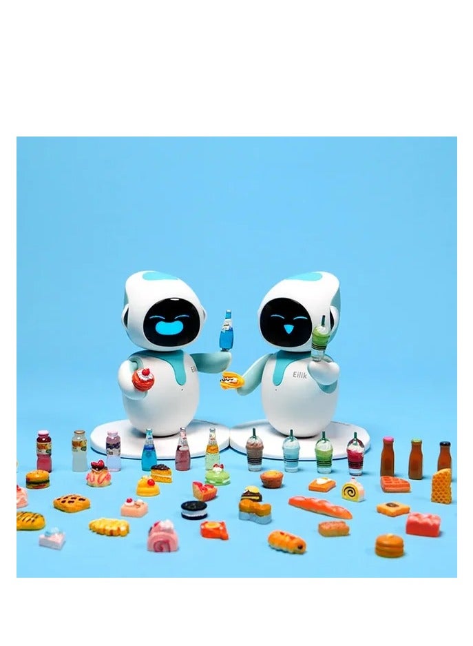 Eilik - Cute Robot Pets for Kids and Adults, Your Perfect Interactive Companion at Home or Workspace, Unique Gifts for Girls & Boys (A set of blue and pink colors)