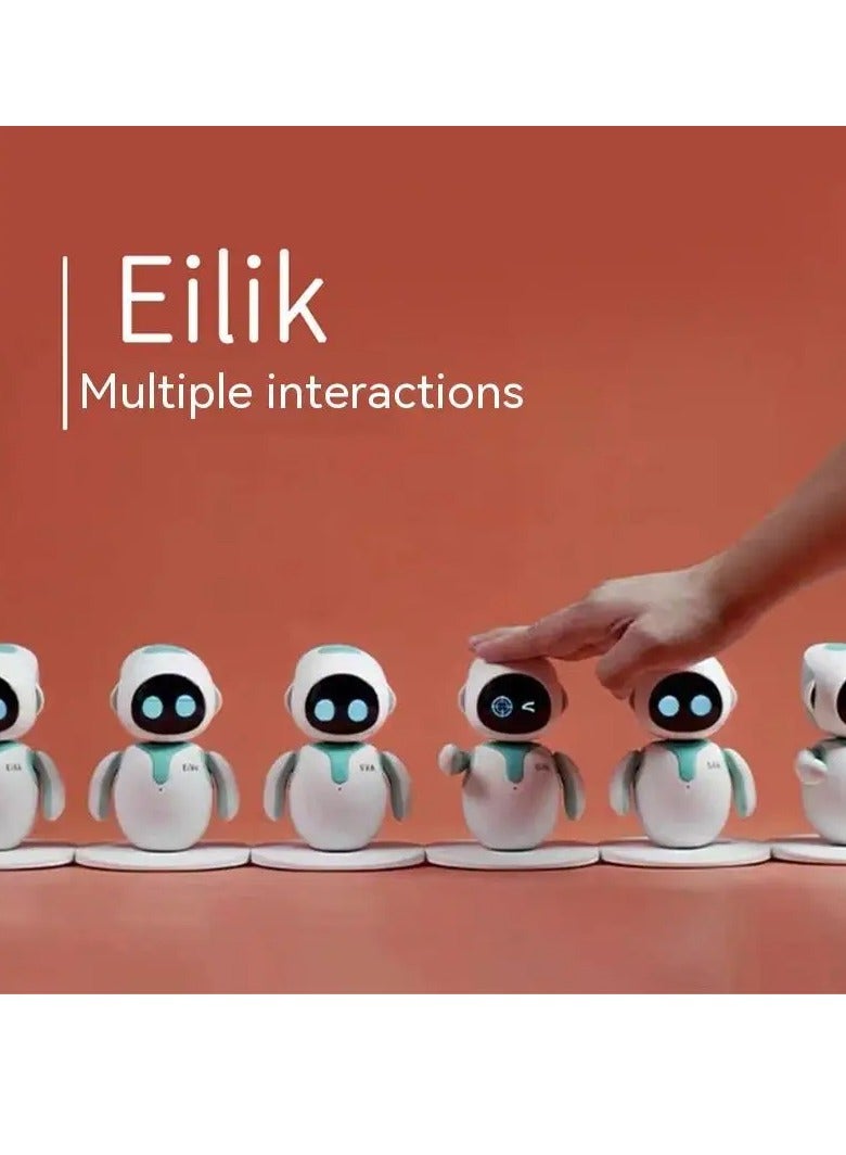 Eilik - Cute Robot Pets for Kids and Adults, Your Perfect Interactive Companion at Home or Workspace, Unique Gifts for Girls & Boys (A set of blue and pink colors)