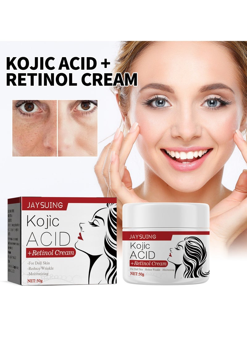 Jaysuing Fades Spots and Wrinkles, Lifts Skin, Firms, Moisturizes and Anti-Aging Cream 50g