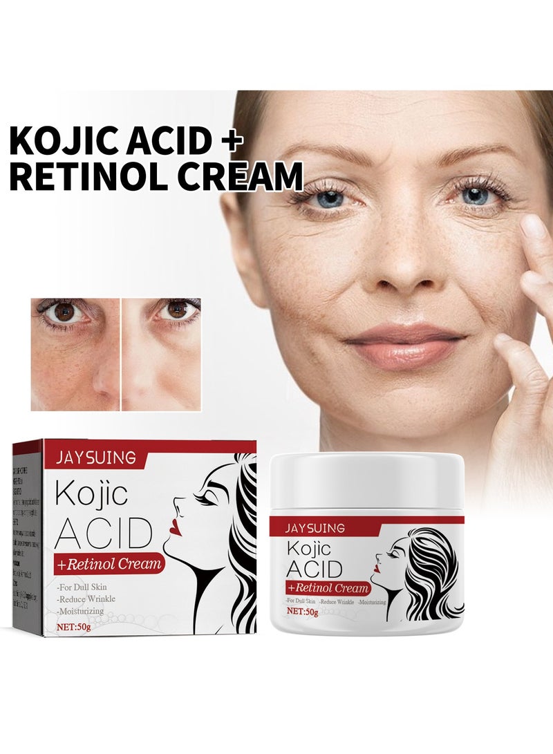 Jaysuing Fades Spots and Wrinkles, Lifts Skin, Firms, Moisturizes and Anti-Aging Cream 50g