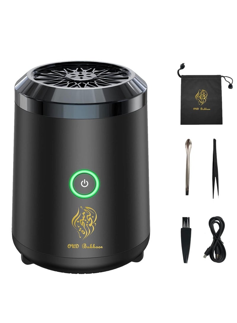 MIni Electric Incense Bukhoor Burner Aroma Diffuser Usb Rechargeable for Home, Car, Desert Camping & Travel Great gift