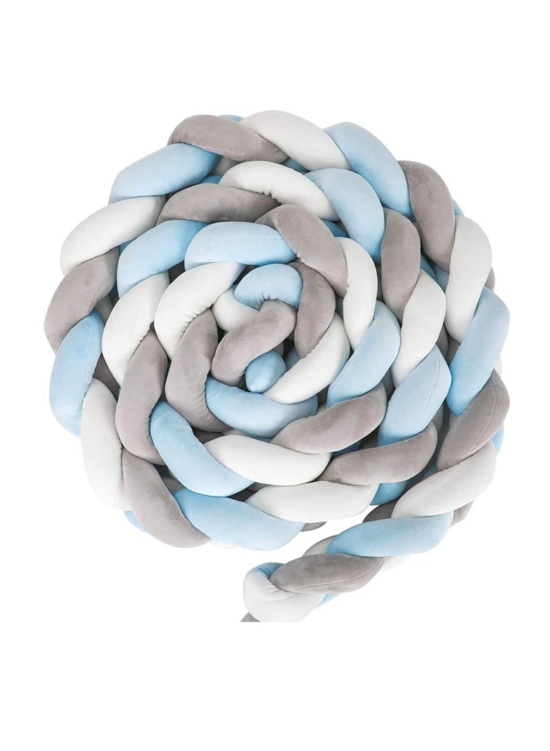 Soft Knot Pillow, Handmade Knot Cushion Decor for Sofa, Living Room, Bedroom, Office for Family, Kids,(Grey&Blue-4M)