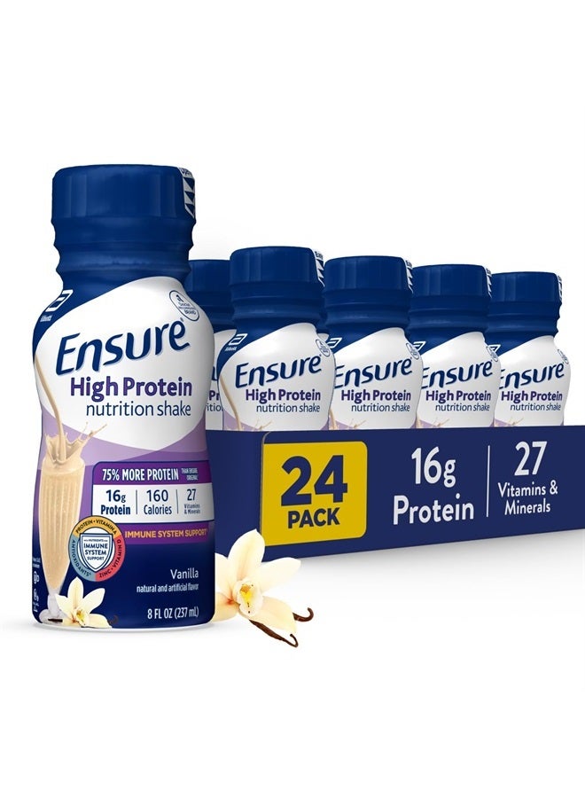 High Protein Vanilla Nutrition Shake With Fiber, 8 Fl Oz (Pack of 24)