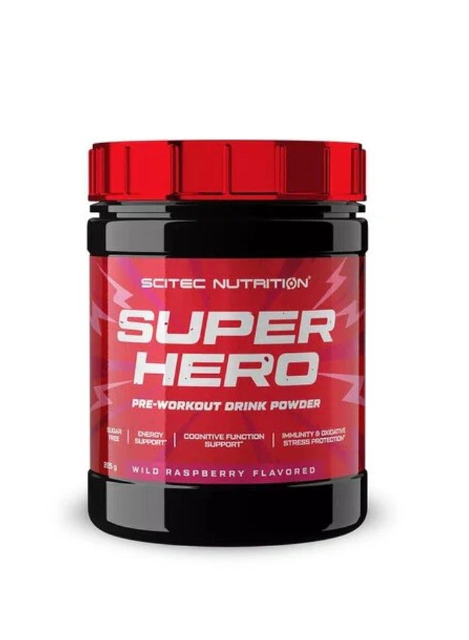 Scitec nutrition Super Hero,Pre-workout drink Powder Wild Raspberry Flavor,60servings