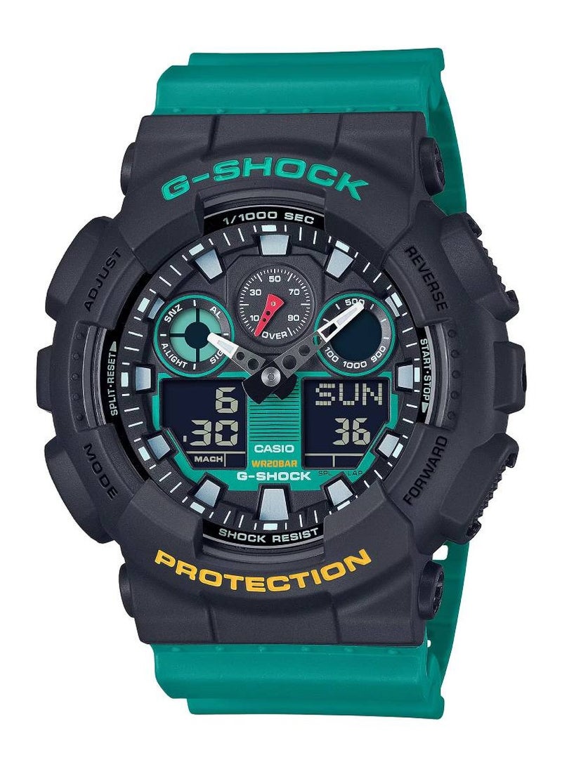 G-Shock Analog+Digital Resin Band Watch GA-100MT-1A3